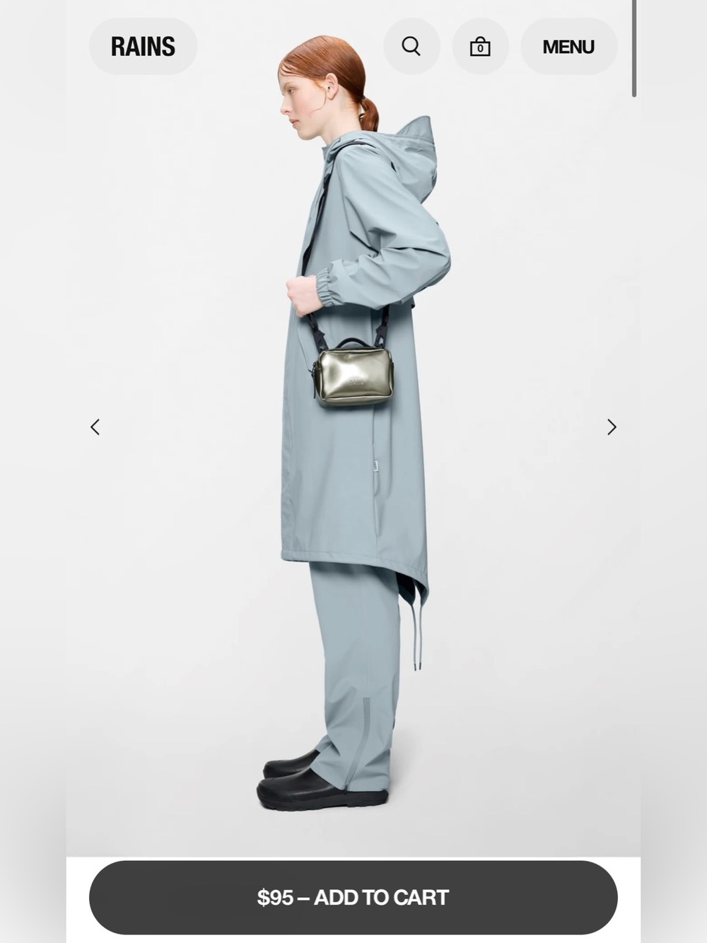Rains Silver Metallic Box Bag Micro - Picture 6 of 6